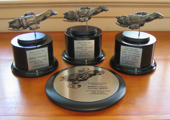 Firefly Trailer Contest Trophies